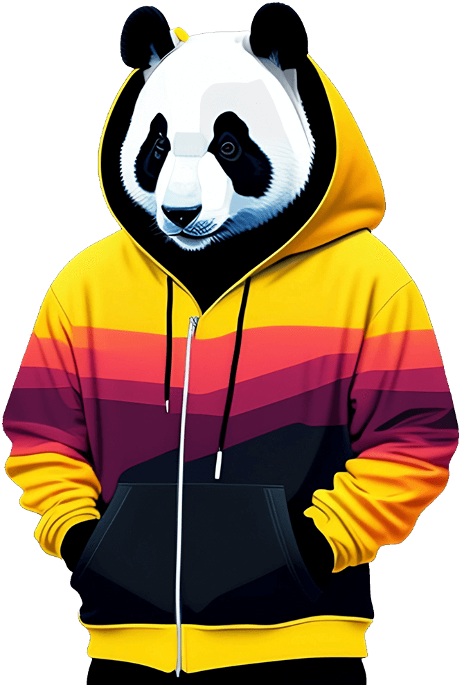 Ricarten Panda con sudadera legendario