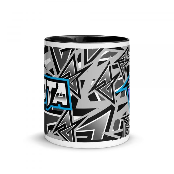 Taza de Jotavela Blanco y Negro frontal