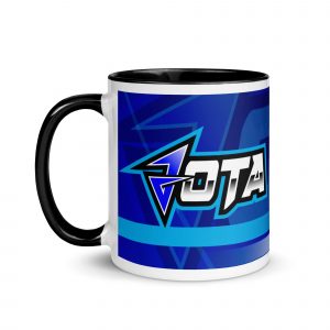 Taza de Jotavela Azul y negro izquierda