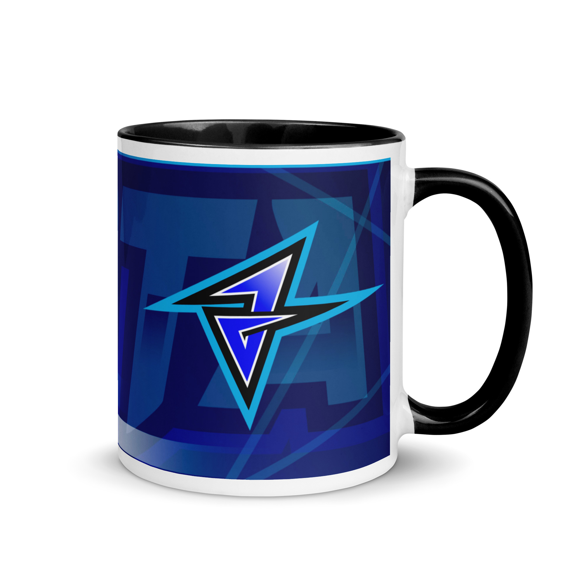 Taza de Jotavela Azul y negro derecha