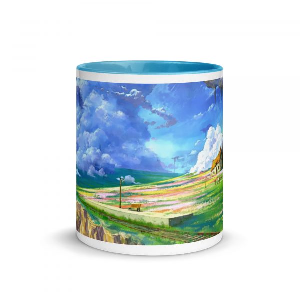 Taza Anime Landscape azul frontal