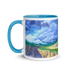 Taza Anime Landscape azul izquierda