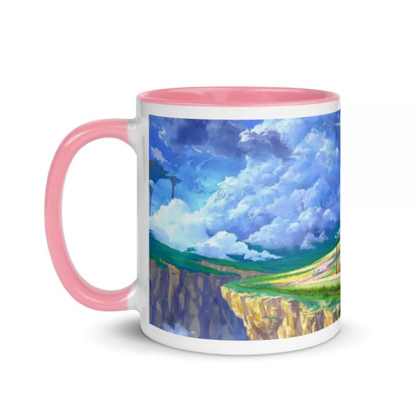 Taza Anime Landscape rosa izquierda