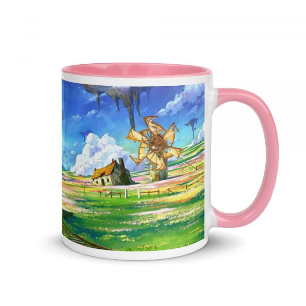 Taza Anime Landscape rosa derecha