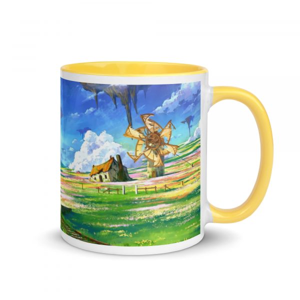 Taza Anime Landscape amarilla derecha